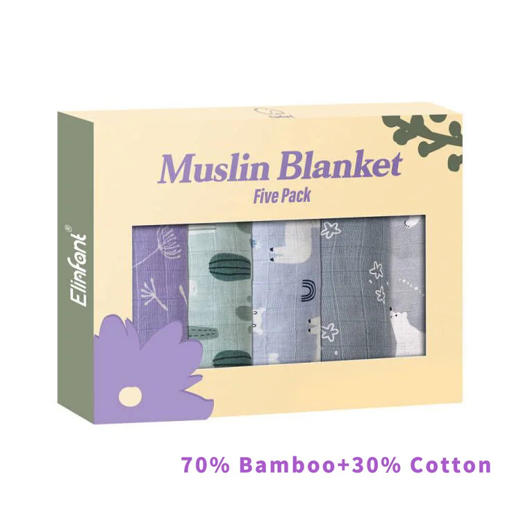 Bamboo Cotton Muslin Bibs & Burp Cloths