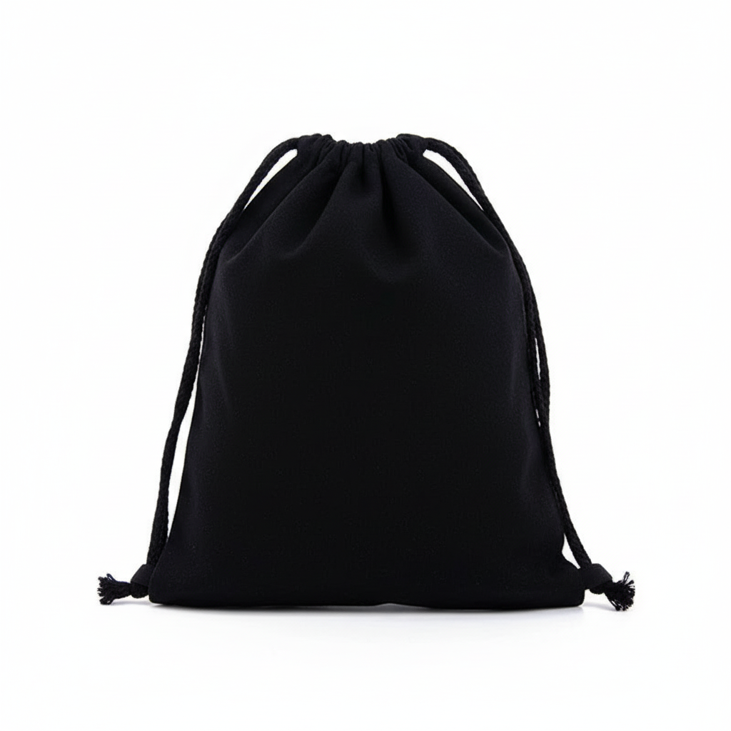 Reusable White Cotton Drawstring Bags