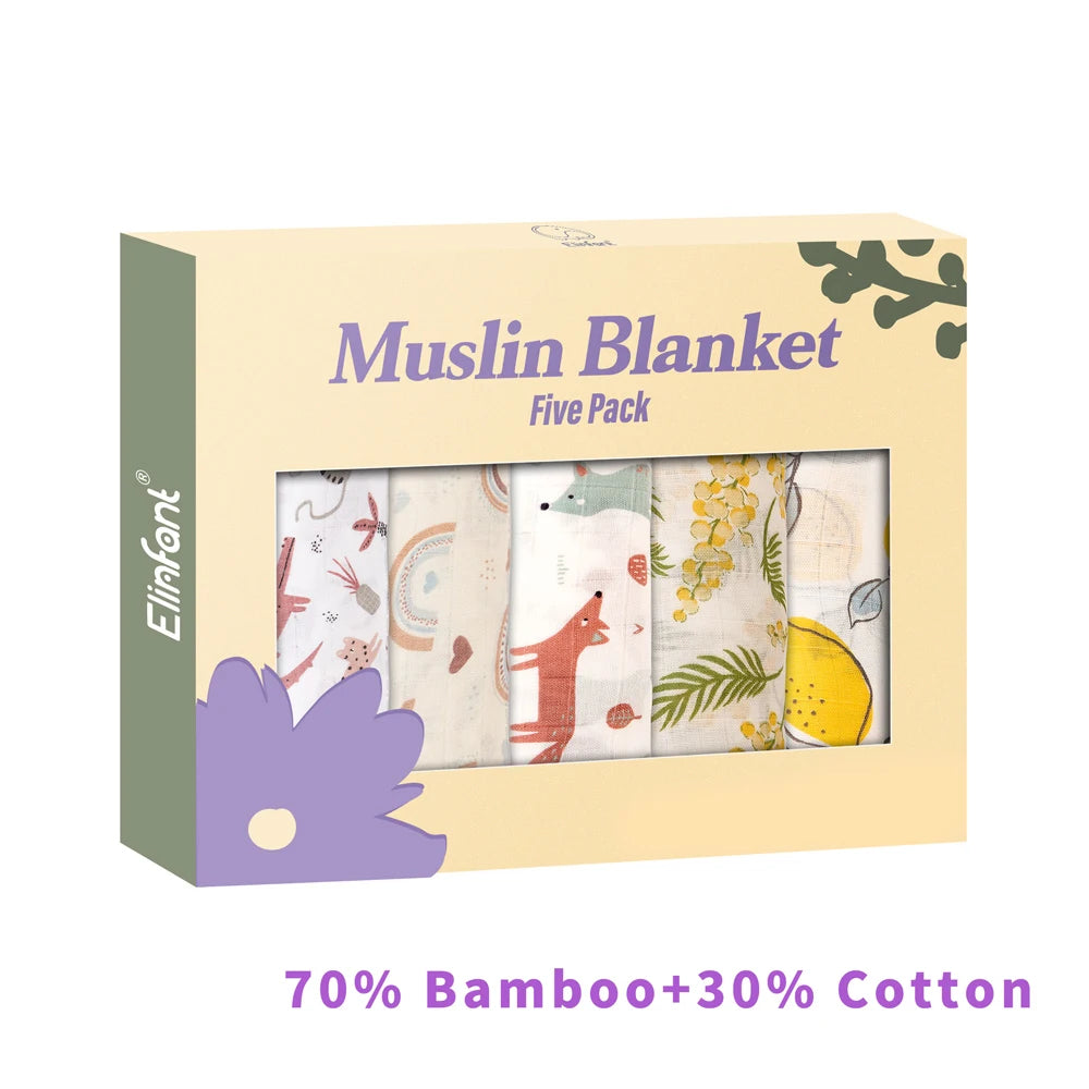 Bamboo Cotton Muslin Bibs & Burp Cloths