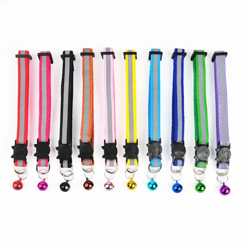 Reflective Breakaway Cat Collar with Bell