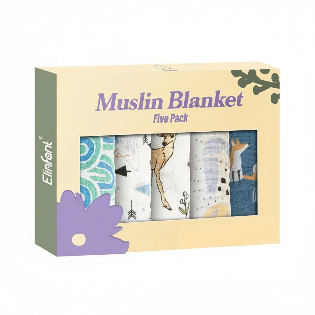 Bamboo Cotton Muslin Bibs & Burp Cloths