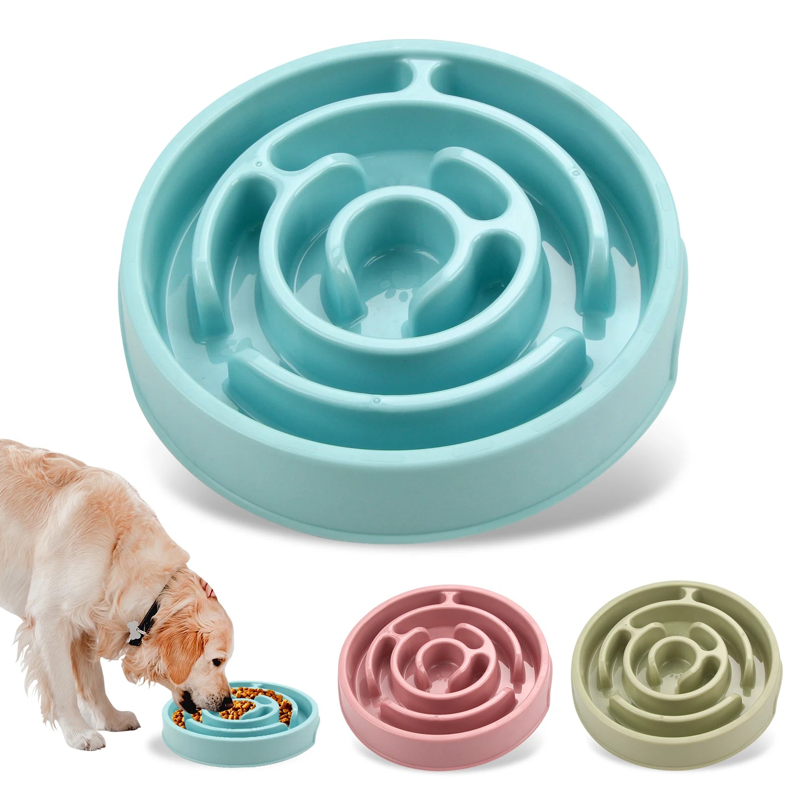 Non-Slip Anti-Gulping Pet Feeding Dish