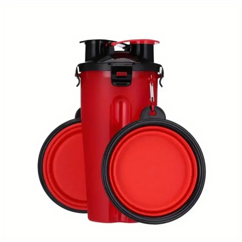 Portable Pet Water Bottle with Food Container