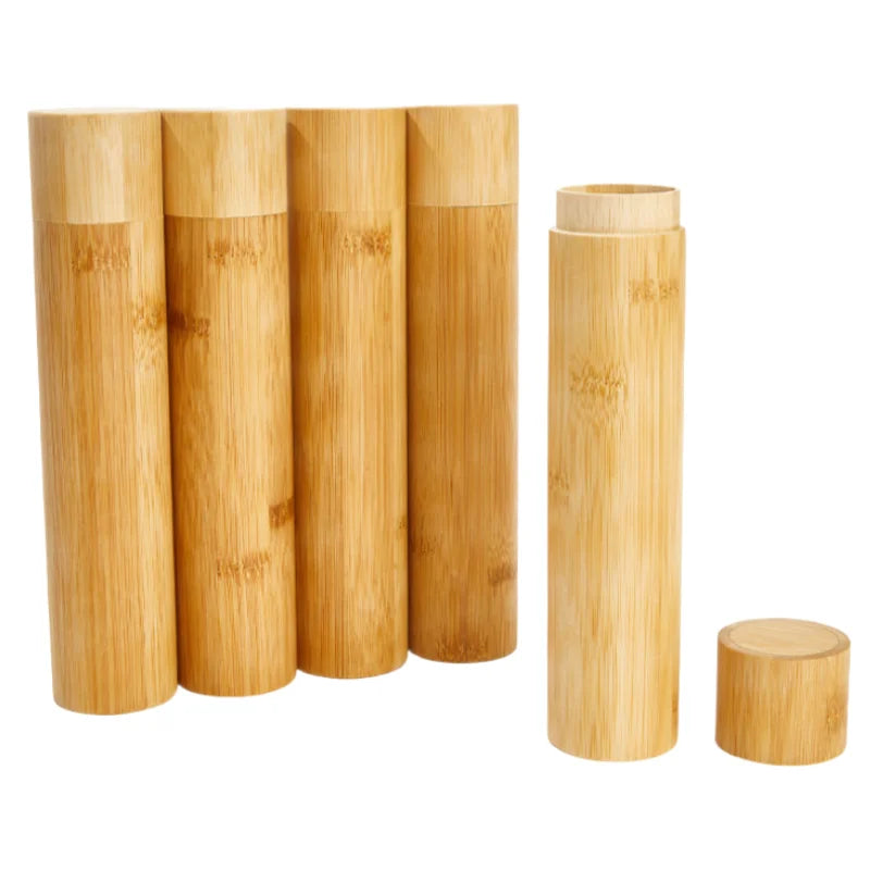 Bamboo Toothbrush Storage Tube