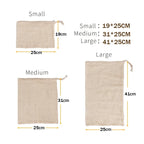 3-Pack Reusable Cotton Mesh Produce Bags