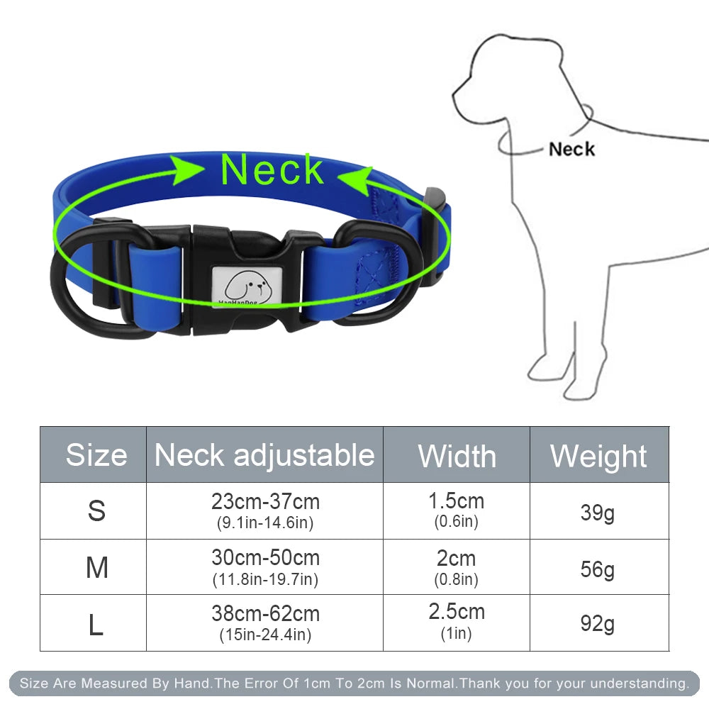 Waterproof PVC Dog Collar