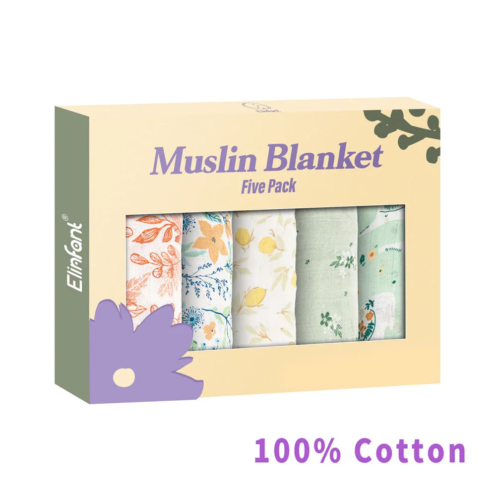 Bamboo Cotton Muslin Bibs & Burp Cloths