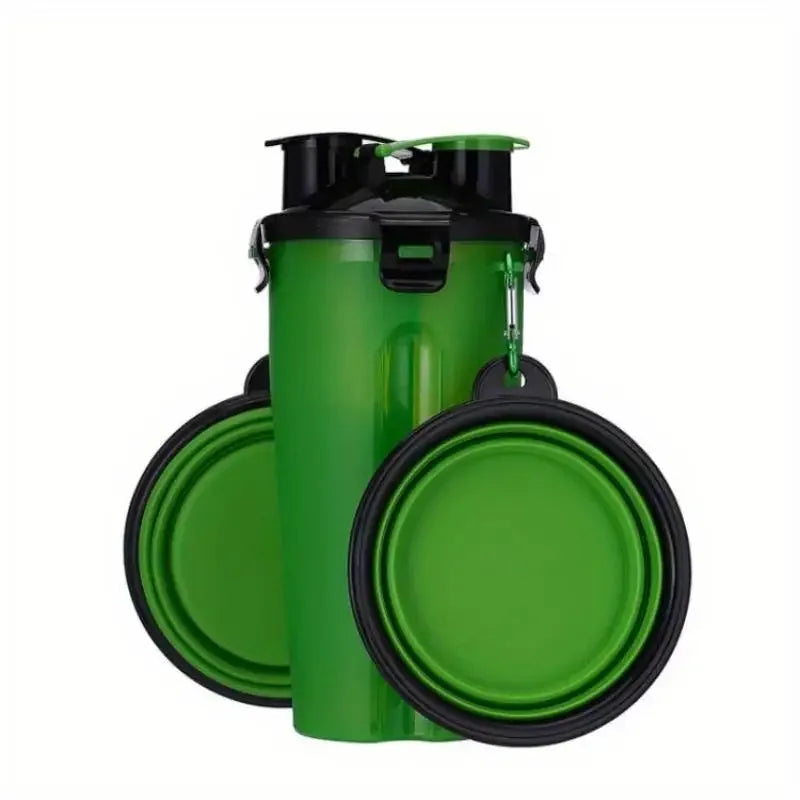 Portable Pet Water Bottle with Food Container