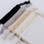 Reusable White Cotton Drawstring Bags
